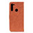 Funda de Cuero Cartera con Soporte Carcasa A01D para Motorola Moto One Fusion Plus Marron