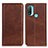 Funda de Cuero Cartera con Soporte Carcasa A02D para Motorola Moto E30 Marron