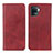 Funda de Cuero Cartera con Soporte Carcasa A02D para Oppo F19 Pro Rojo