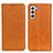 Funda de Cuero Cartera con Soporte Carcasa A02D para Samsung Galaxy S21 5G Marron Claro