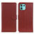 Funda de Cuero Cartera con Soporte Carcasa A03D para Motorola Moto Edge 20 Lite 5G Marron