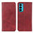 Funda de Cuero Cartera con Soporte Carcasa A04D para Motorola Moto Edge 20 5G Rojo