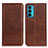 Funda de Cuero Cartera con Soporte Carcasa A04D para Motorola Moto Edge Lite 5G Marron