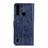 Funda de Cuero Cartera con Soporte Carcasa A04D para Motorola Moto One Fusion Azul