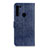 Funda de Cuero Cartera con Soporte Carcasa A04D para Motorola Moto One Fusion Plus Azul