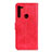 Funda de Cuero Cartera con Soporte Carcasa A04D para Motorola Moto One Fusion Plus Rojo