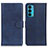 Funda de Cuero Cartera con Soporte Carcasa A05D para Motorola Moto Edge Lite 5G Azul