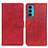 Funda de Cuero Cartera con Soporte Carcasa A05D para Motorola Moto Edge Lite 5G Rojo