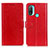 Funda de Cuero Cartera con Soporte Carcasa A06D para Motorola Moto E20 Rojo