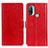 Funda de Cuero Cartera con Soporte Carcasa A06D para Motorola Moto E30 Rojo