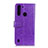 Funda de Cuero Cartera con Soporte Carcasa A06D para Motorola Moto One Fusion Morado