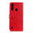 Funda de Cuero Cartera con Soporte Carcasa A06D para Motorola Moto One Fusion Rojo