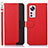 Funda de Cuero Cartera con Soporte Carcasa A06D para Xiaomi Mi 12 Pro 5G Rojo