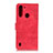 Funda de Cuero Cartera con Soporte Carcasa A07D para Motorola Moto One Fusion Rojo