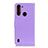 Funda de Cuero Cartera con Soporte Carcasa A08D para Motorola Moto One Fusion Morado