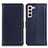 Funda de Cuero Cartera con Soporte Carcasa A08D para Samsung Galaxy S22 5G Azul