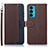 Funda de Cuero Cartera con Soporte Carcasa A09D para Motorola Moto Edge 20 5G Marron