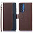 Funda de Cuero Cartera con Soporte Carcasa A09D para Motorola Moto Edge (2021) 5G Marron