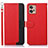 Funda de Cuero Cartera con Soporte Carcasa A09D para Motorola Moto G32 Rojo