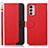 Funda de Cuero Cartera con Soporte Carcasa A09D para Motorola Moto G42 Rojo