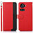 Funda de Cuero Cartera con Soporte Carcasa A09D para OnePlus Ace 5G Rojo
