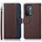 Funda de Cuero Cartera con Soporte Carcasa A09D para Oppo A93 5G Marron