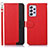 Funda de Cuero Cartera con Soporte Carcasa A09D para Samsung Galaxy A73 5G Rojo