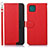 Funda de Cuero Cartera con Soporte Carcasa A09D para Samsung Galaxy F42 5G Rojo