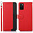 Funda de Cuero Cartera con Soporte Carcasa A09D para Samsung Galaxy M02s Rojo