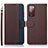 Funda de Cuero Cartera con Soporte Carcasa A09D para Samsung Galaxy S20 Lite 5G Marron