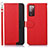 Funda de Cuero Cartera con Soporte Carcasa A09D para Samsung Galaxy S20 Lite 5G Rojo