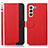 Funda de Cuero Cartera con Soporte Carcasa A10D para Samsung Galaxy S21 5G Rojo