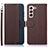 Funda de Cuero Cartera con Soporte Carcasa A10D para Samsung Galaxy S23 Plus 5G Marron