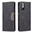 Funda de Cuero Cartera con Soporte Carcasa B01F para Xiaomi Redmi Note 10 5G Negro