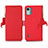 Funda de Cuero Cartera con Soporte Carcasa B01H para Nokia C12 Pro Rojo