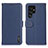 Funda de Cuero Cartera con Soporte Carcasa B01H para Samsung Galaxy S21 Ultra 5G Azul