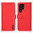 Funda de Cuero Cartera con Soporte Carcasa B01H para Samsung Galaxy S21 Ultra 5G Rojo