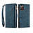 Funda de Cuero Cartera con Soporte Carcasa B01S para Samsung Galaxy Note 20 Ultra 5G Azul