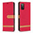 Funda de Cuero Cartera con Soporte Carcasa B02F para Samsung Galaxy M02s Rojo