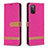 Funda de Cuero Cartera con Soporte Carcasa B02F para Samsung Galaxy M02s Rosa Roja