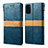 Funda de Cuero Cartera con Soporte Carcasa B02S para Samsung Galaxy S20 5G Azul