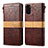 Funda de Cuero Cartera con Soporte Carcasa B02S para Samsung Galaxy S20 5G Marron