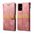 Funda de Cuero Cartera con Soporte Carcasa B02S para Samsung Galaxy S20 Plus 5G Oro Rosa