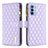 Funda de Cuero Cartera con Soporte Carcasa B03F para Motorola Moto G41 Morado