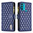 Funda de Cuero Cartera con Soporte Carcasa B03F para Motorola Moto G71 5G Azul