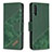 Funda de Cuero Cartera con Soporte Carcasa B03F para Samsung Galaxy A50S Verde