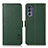 Funda de Cuero Cartera con Soporte Carcasa B03H para Motorola Moto G62 5G Verde