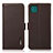 Funda de Cuero Cartera con Soporte Carcasa B03H para Samsung Galaxy F42 5G Marron