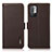 Funda de Cuero Cartera con Soporte Carcasa B03H para Xiaomi Redmi Note 10 5G Marron