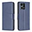 Funda de Cuero Cartera con Soporte Carcasa B04F para Oppo F21s Pro 4G Azul